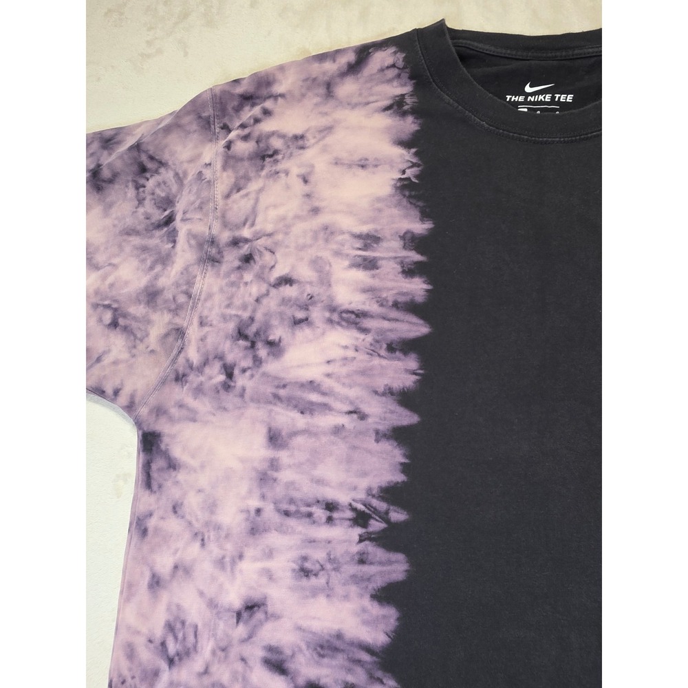 Nike Mens Tie Dye Peace Sign Graphic T-Shirt Black Purple Unity Just Do It Sz L - Picture 5 of 10